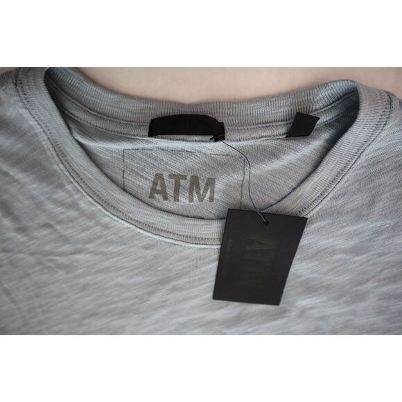 ATM Anthony Thomas Melillo AM4000-FK Men's Sz S Marina Blue S/S Crewneck Tee - Picture 4 of 6